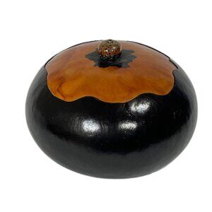 Handmade carved and painted gourd